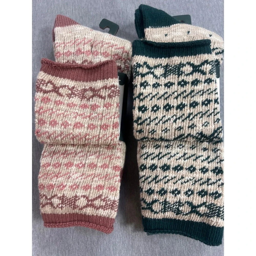 NEW 4‎ Pair Alpine Design Performance Hiking Crew Cut Ragg Socks Women's L 10 +